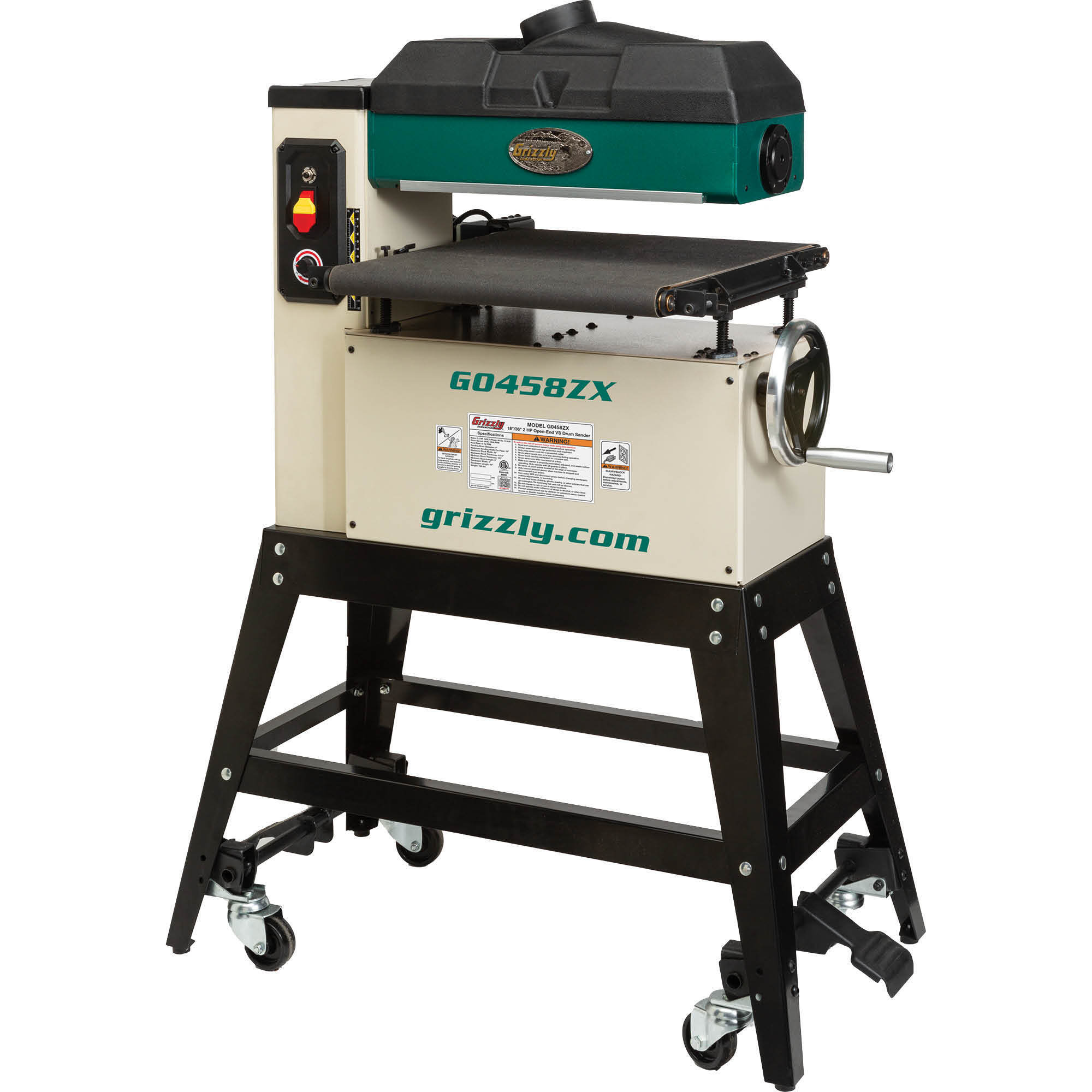 Grizzly G0458ZX - 18" 2 HP Open-End Variable-Speed Drum Sander